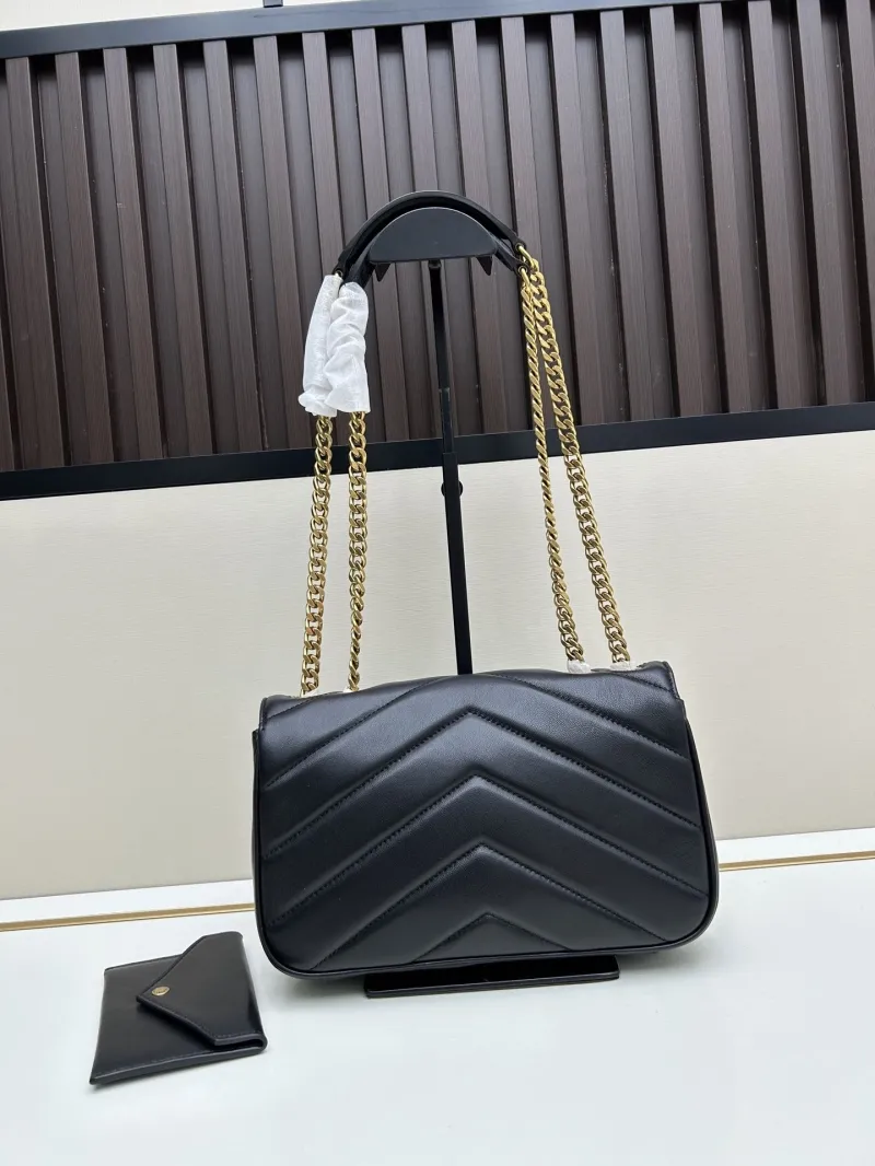 Alternative view of YSL Black Top Handle Chain Shoulder Bag 468