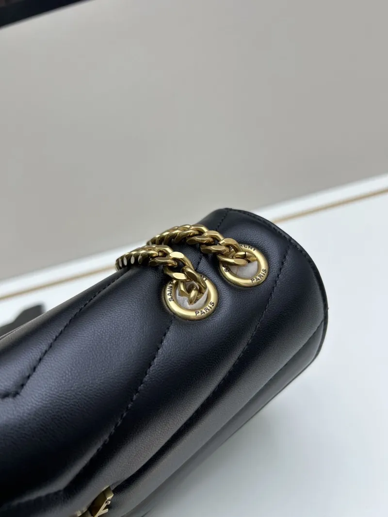 YSL Black Top Handle Chain Shoulder Bag 468 - Image 5