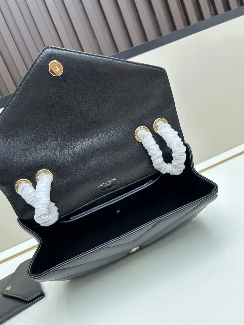 YSL Black Top Handle Chain Shoulder Bag 468 - Image 7