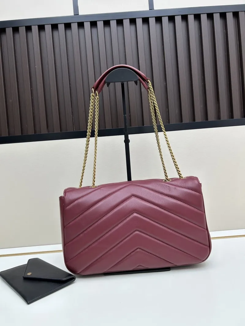 Alternative view of YSL Maroon Top Handle Shoulder Bag 469