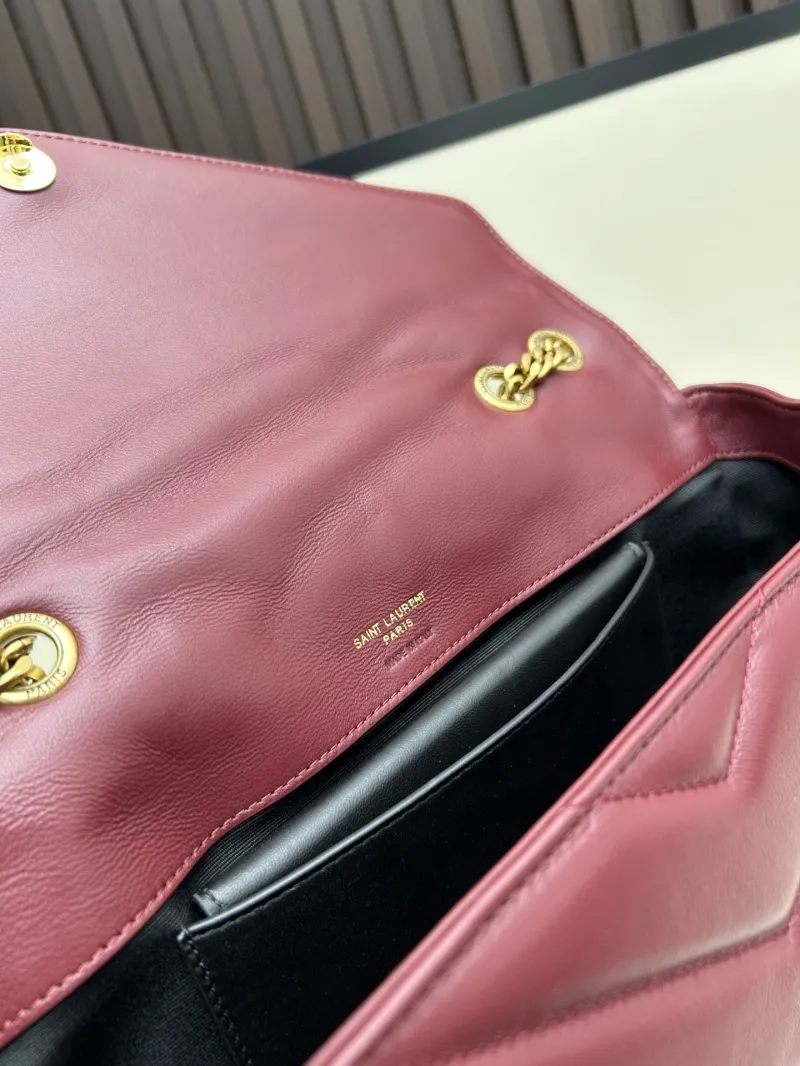 YSL Maroon Top Handle Shoulder Bag 469 - Image 8