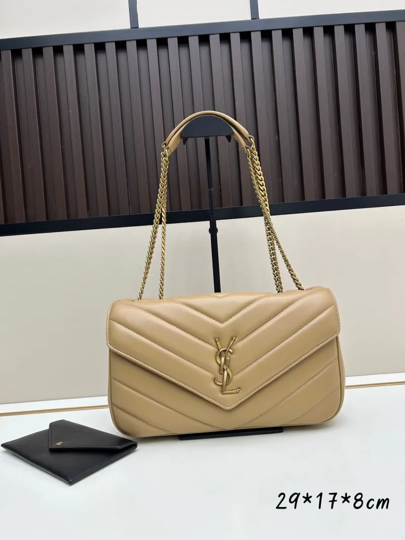 YSL Beige Top Handle Shoulder Bag 470