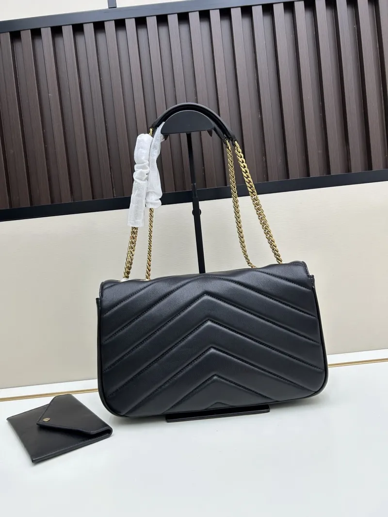 Alternative view of YSL Black Top Handle Shoulder Bag 471