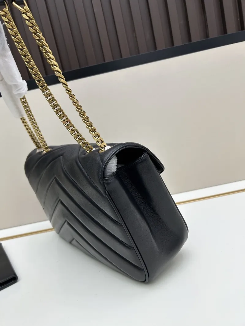 YSL Black Top Handle Shoulder Bag 471 - Image 3