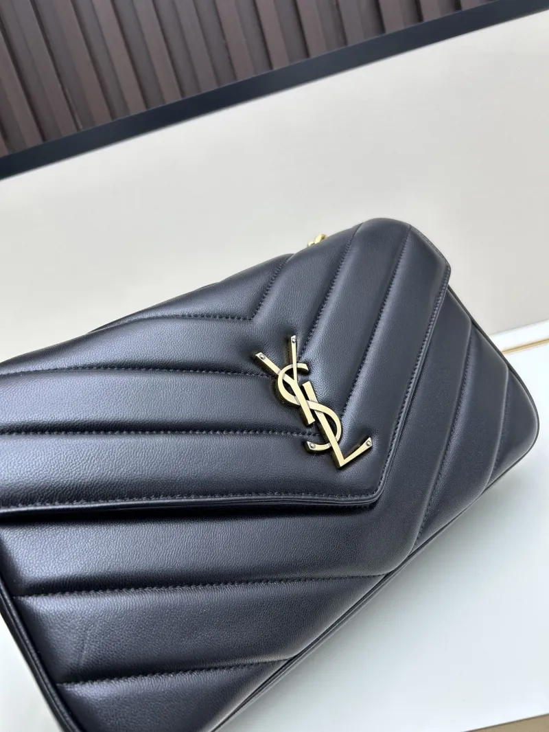 YSL Black Top Handle Shoulder Bag 471 - Image 4