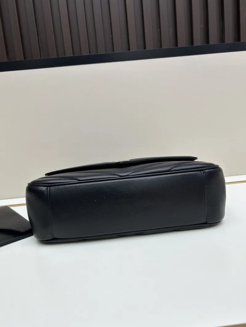 YSL Black Top Handle Shoulder Bag 471 - Image 5