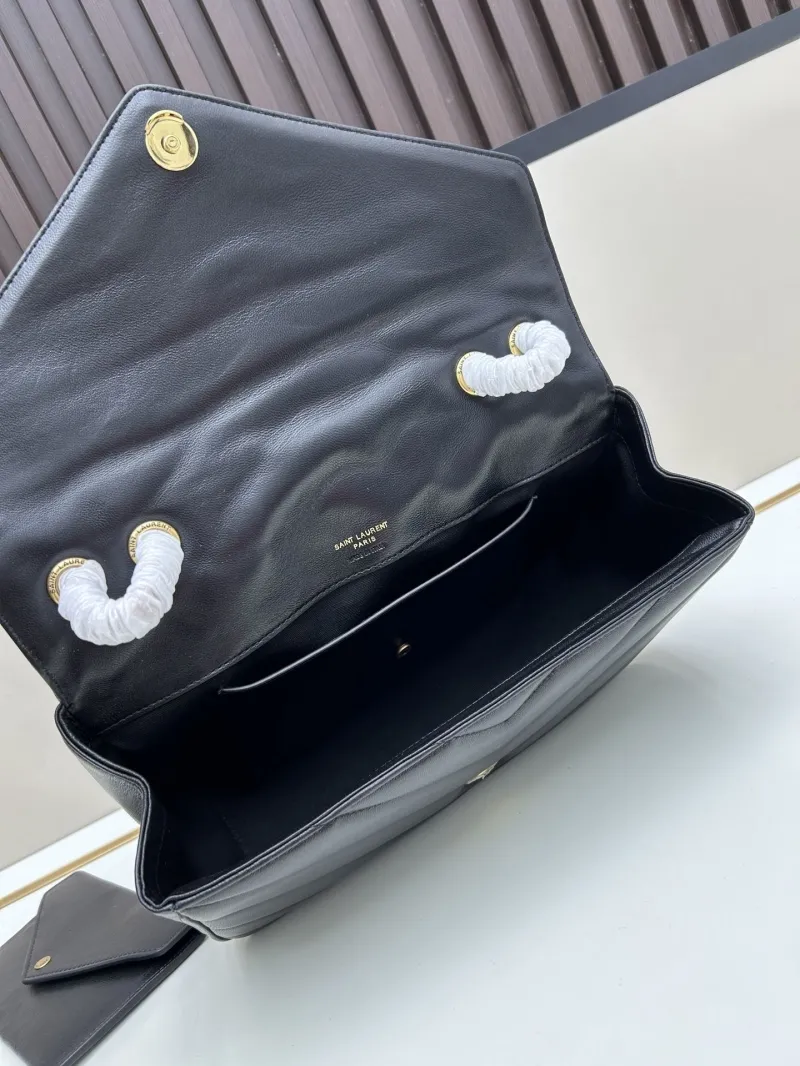 YSL Black Top Handle Shoulder Bag 471 - Image 7
