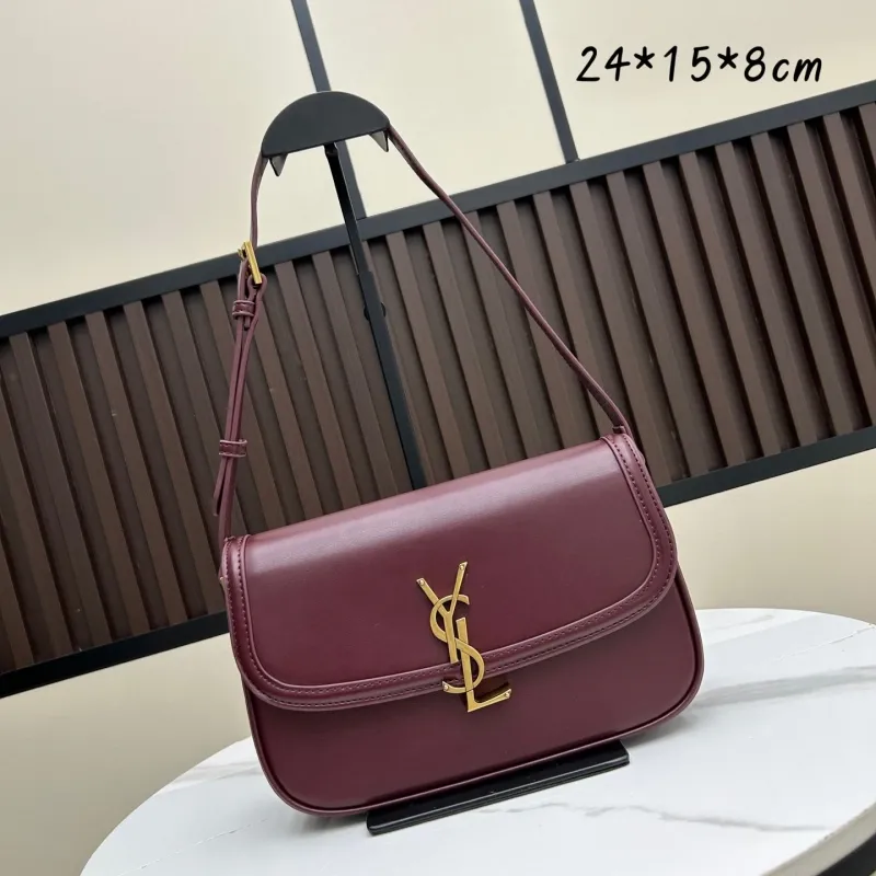 YSL Burgundy Shoulder Bag 472