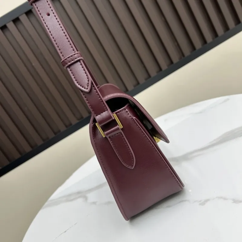 YSL Burgundy Shoulder Bag 472 - Image 3