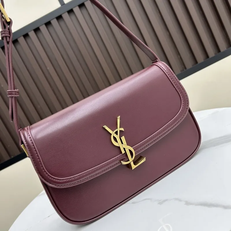 YSL Burgundy Shoulder Bag 472 - Image 4
