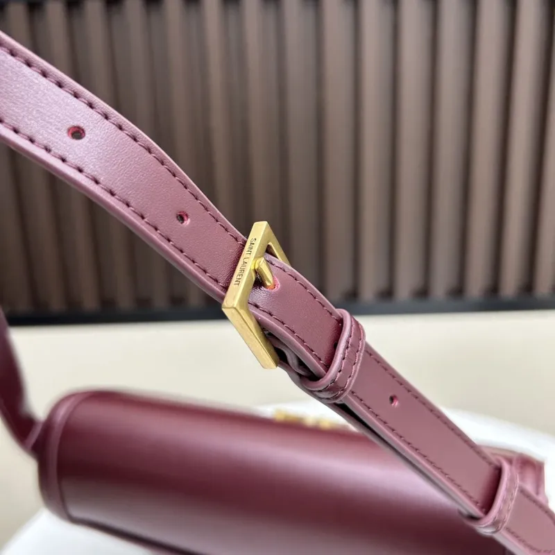 YSL Burgundy Shoulder Bag 472 - Image 6