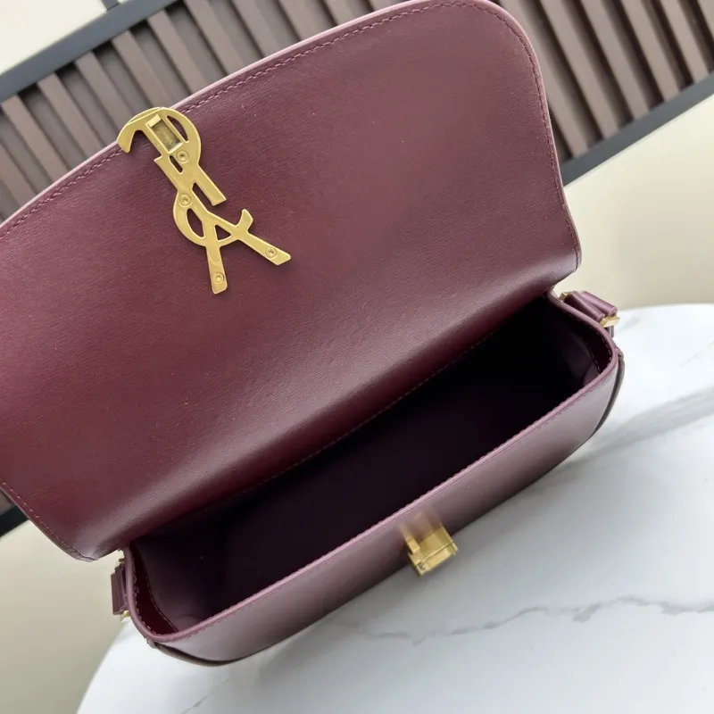YSL Burgundy Shoulder Bag 472 - Image 7