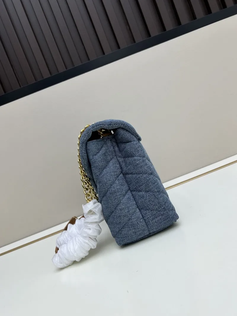 Alternative view of YSL Denim Blue Chain Shoulder Bag 8887