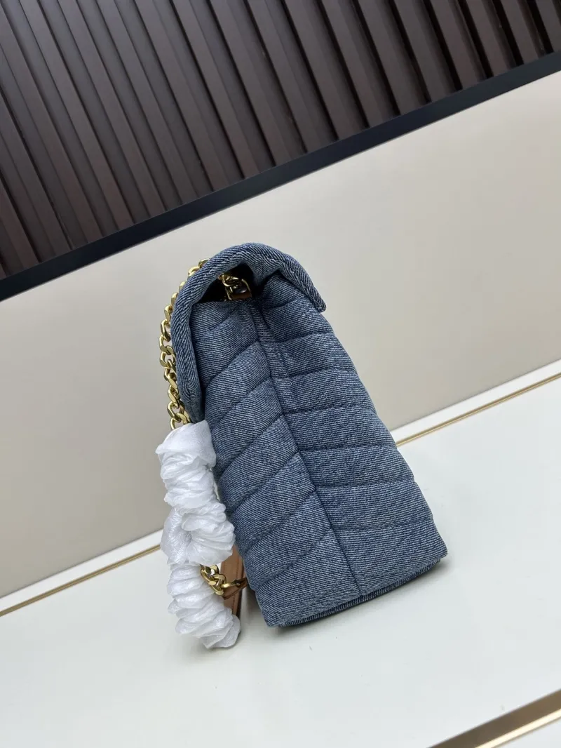 Alternative view of YSL Denim Blue Chain Shoulder Bag 8887