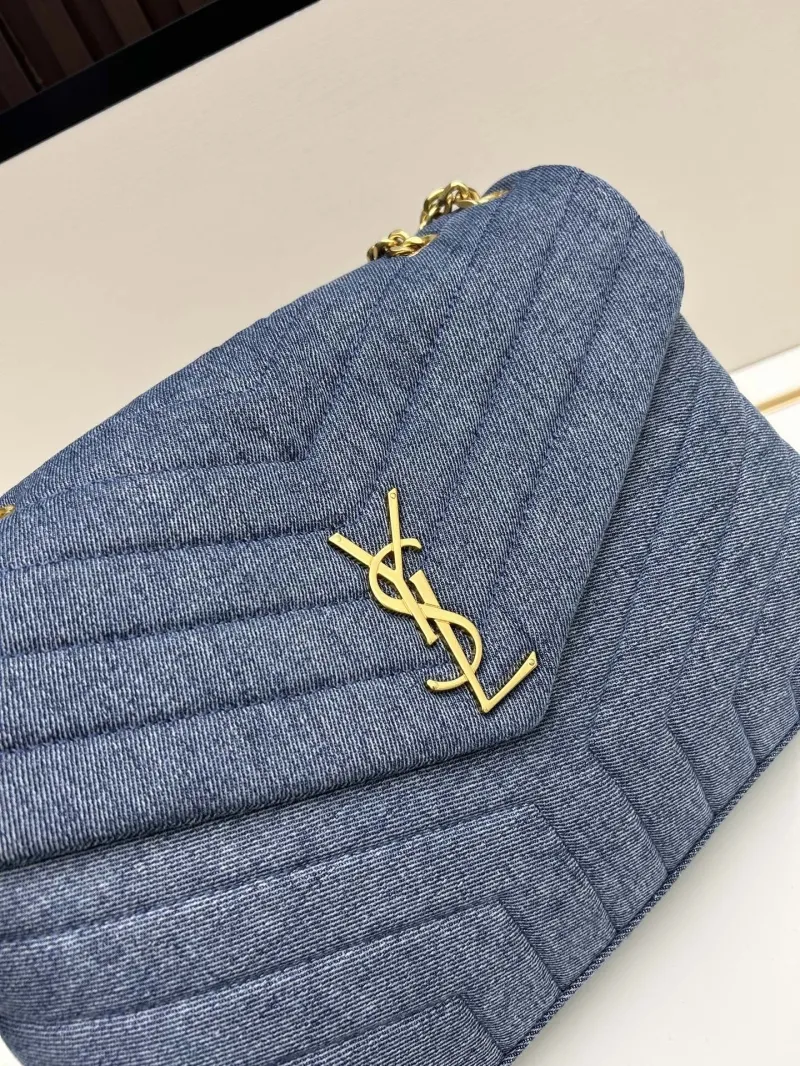 YSL Denim Blue Chain Shoulder Bag 8887 - Image 4