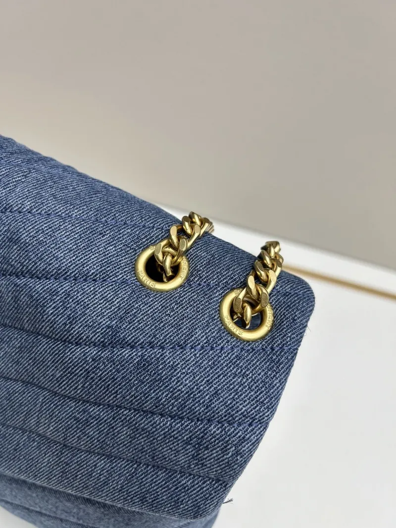 YSL Denim Blue Chain Shoulder Bag 8887 - Image 6