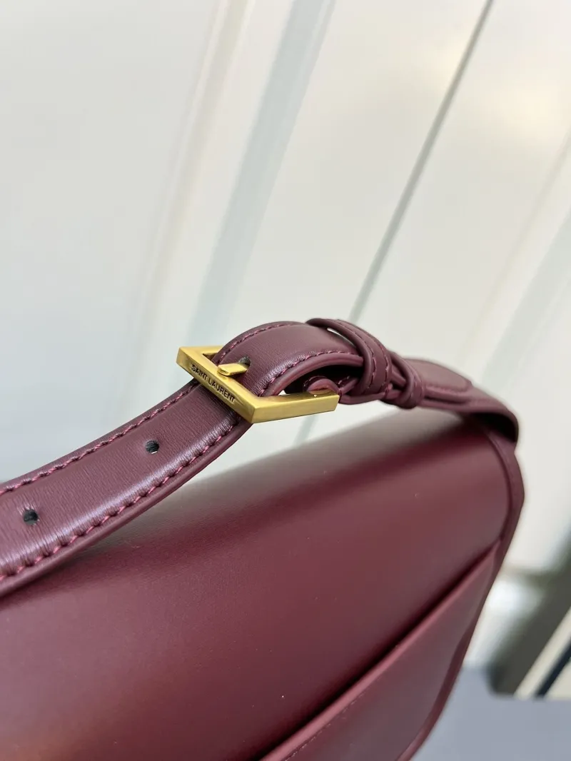 YSL Burgundy Leather Shoulder Bag Y1832330 - Image 6