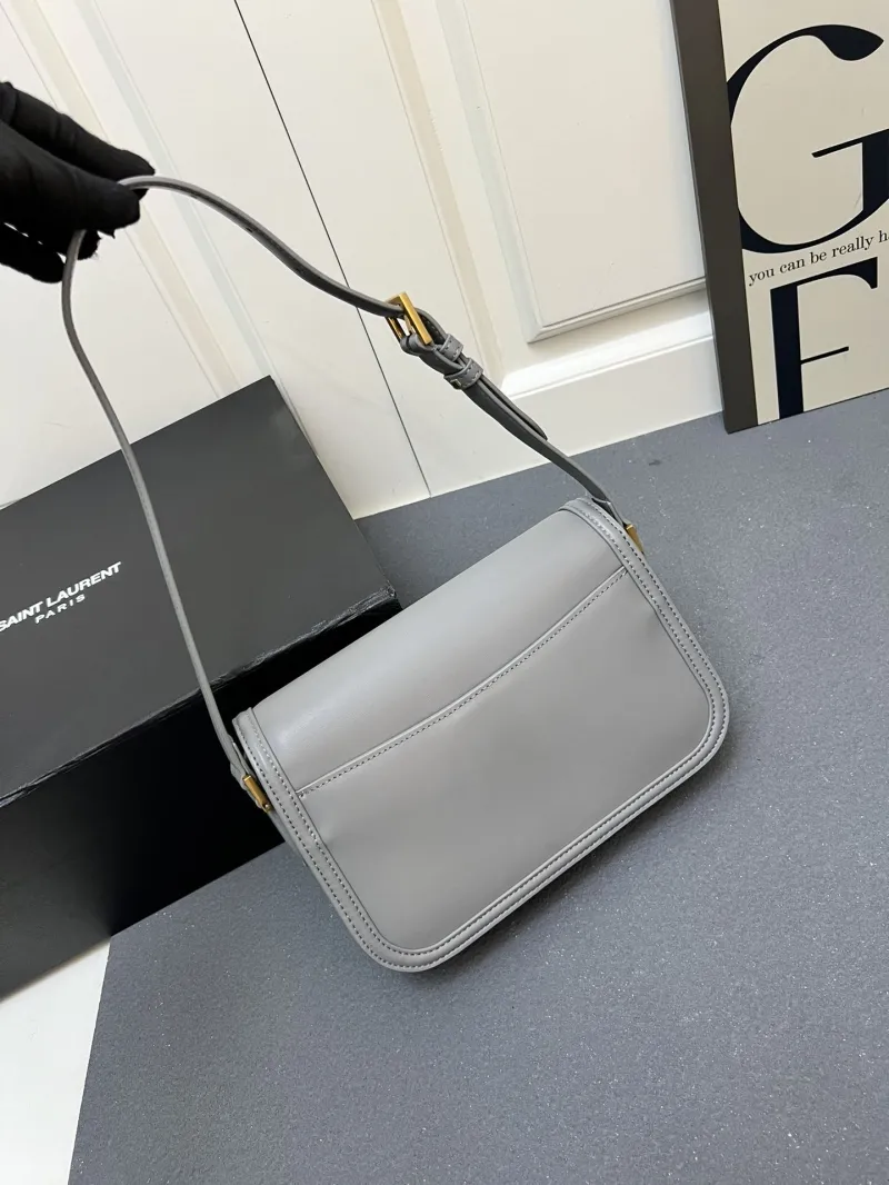 YSL Gray Leather Shoulder Bag Y1832330 - Image 3