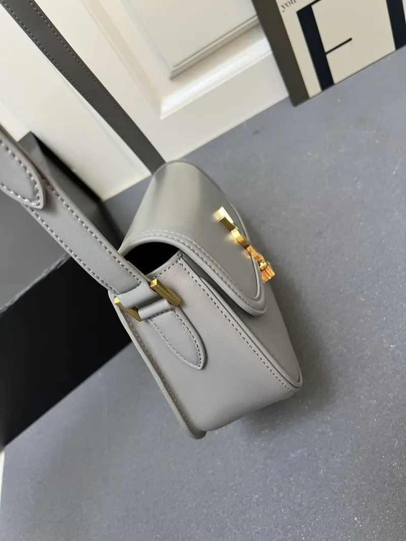 YSL Gray Leather Shoulder Bag Y1832330 - Image 4