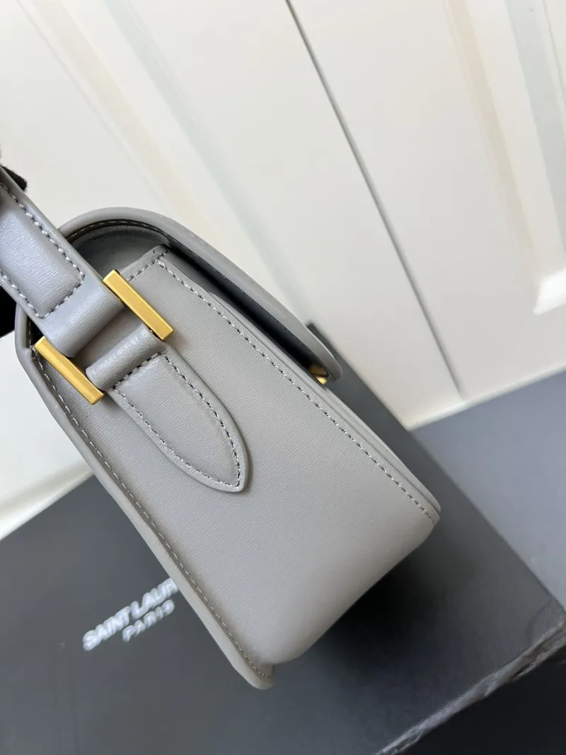 YSL Gray Leather Shoulder Bag Y1832330 - Image 6
