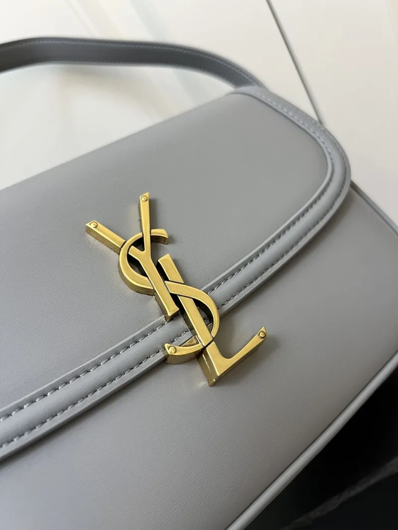 YSL Gray Leather Shoulder Bag Y1832330 - Image 7