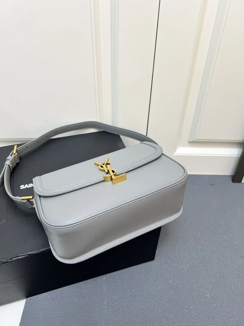 YSL Gray Leather Shoulder Bag Y1832330 - Image 9