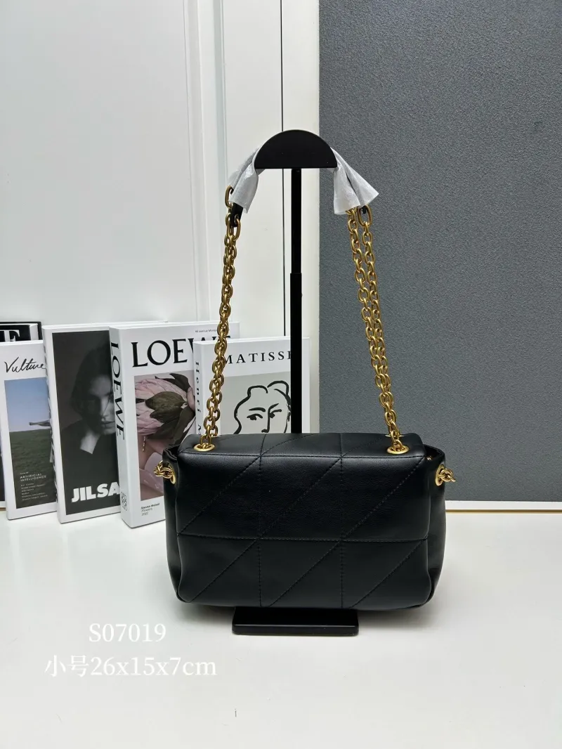 Alternative view of YSL S07019 Black Small Leather Shoulder Bag