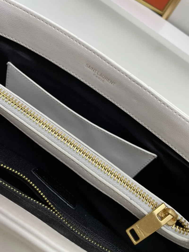 YSL White Large 32cm Top Handle Chain Bag S06866 - Image 9