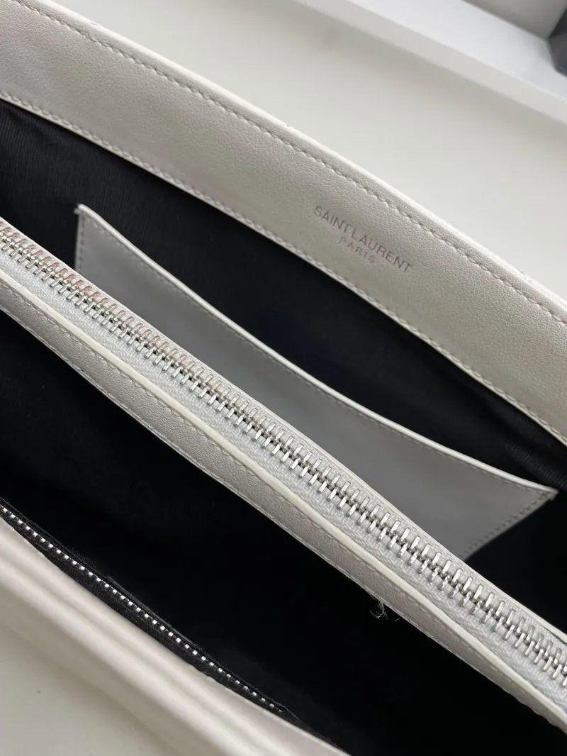 YSL White Large 32cm Top Handle Chain Bag S06866 - Image 8