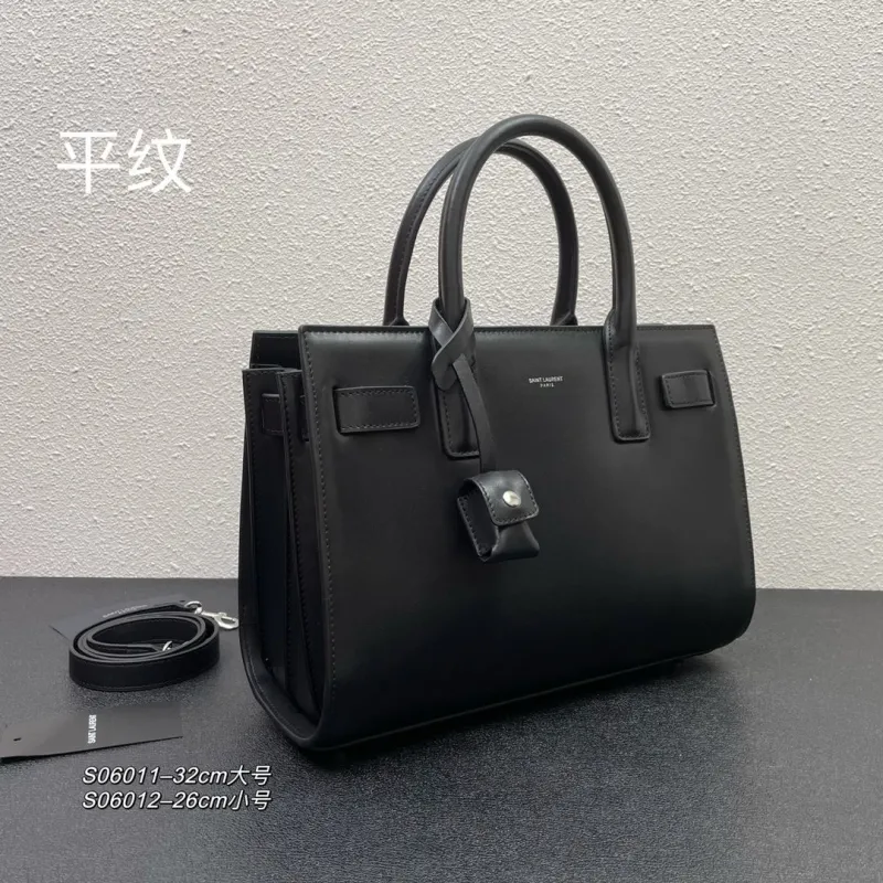 Alternative view of Saint Laurent Black Leather Top Handle Bag S06011 32cm