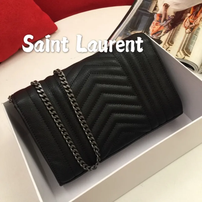 Alternative view of Saint Laurent Black Chain Shoulder Bag 517