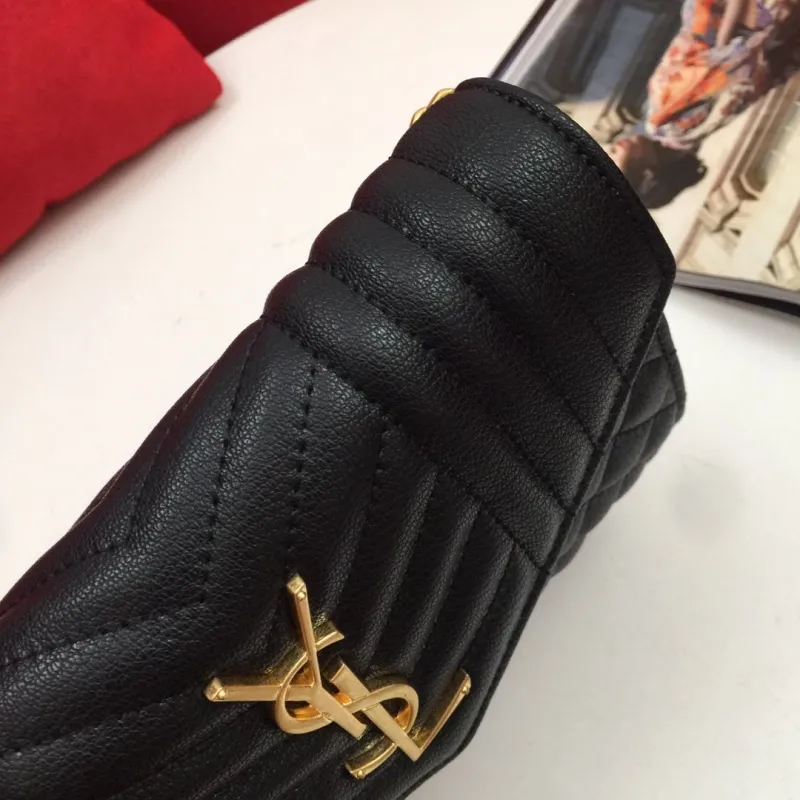 Saint Laurent Black Quilted Chain Shoulder Bag 518 - Image 5