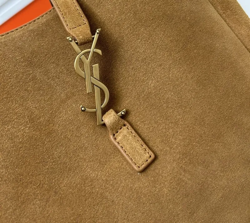 YSL Suede Hobo Shoulder Bag KK713938 Brown - Image 5