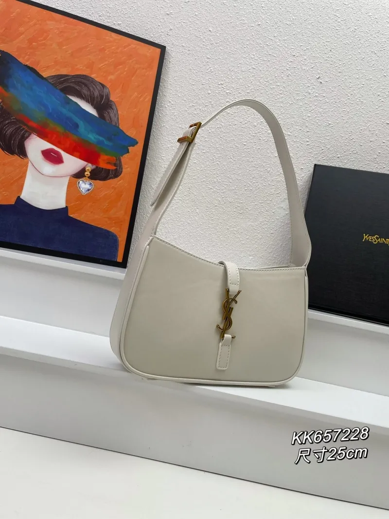 Alternative view of YSL Cream Hobo Shoulder Bag KK657228 Size 25cm