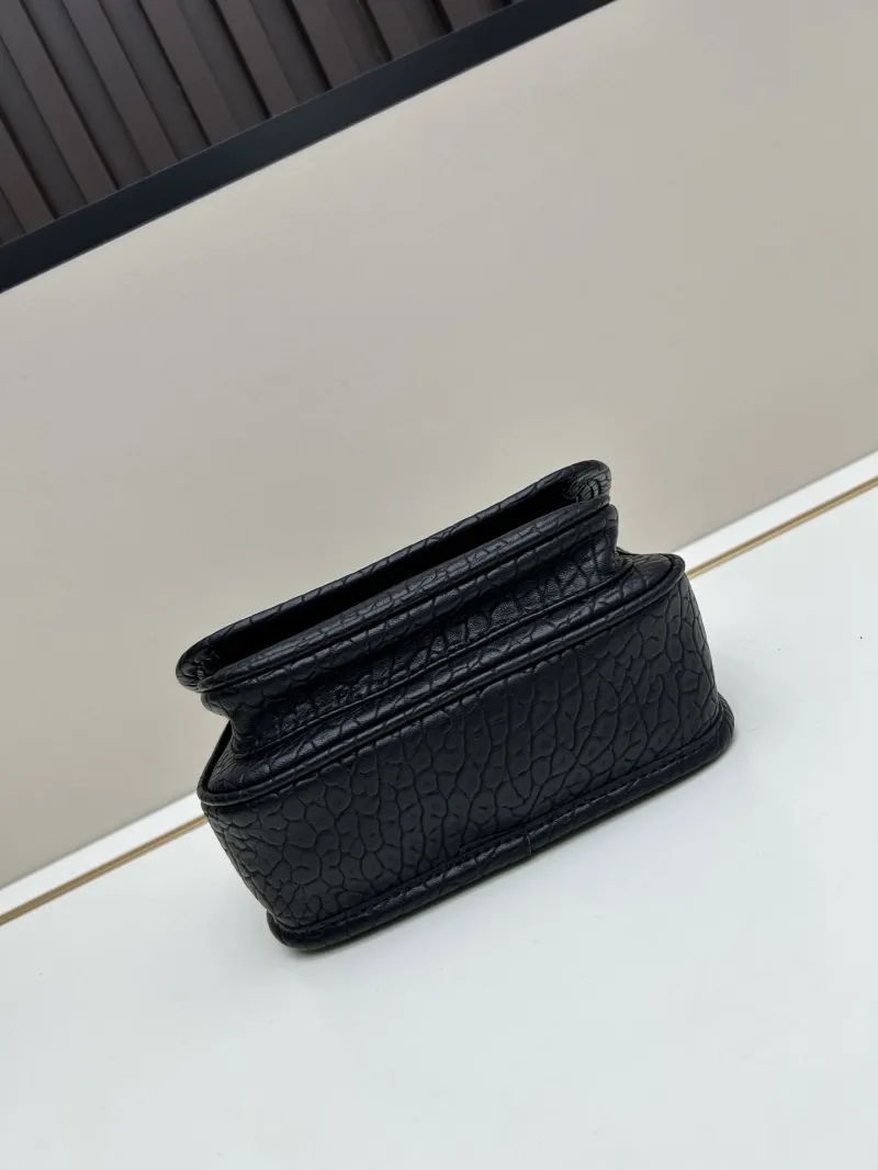 YSL Black Leather Chain Shoulder Bag 539 - Image 5