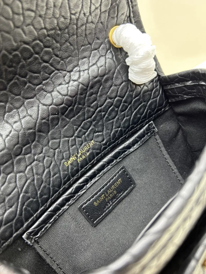 YSL Black Leather Chain Shoulder Bag 539 - Image 8