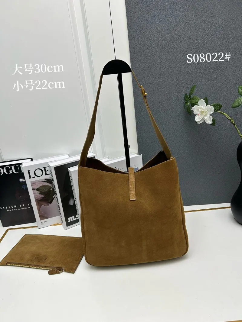 Alternative view of YSL Suede Brown Hobo Shoulder Bag S08022