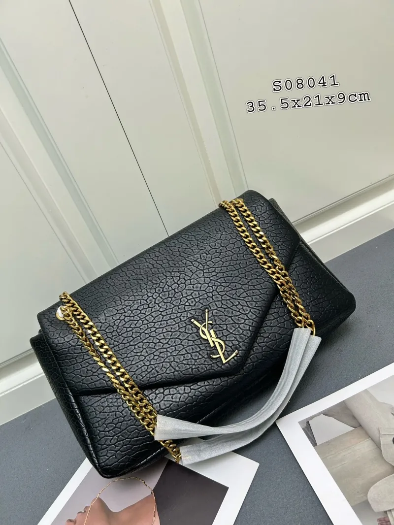 Alternative view of YSL Black Leather Chain Shoulder Bag S08041