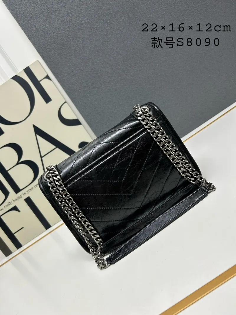 Alternative view of YSL Black Chain Shoulder Bag S8090