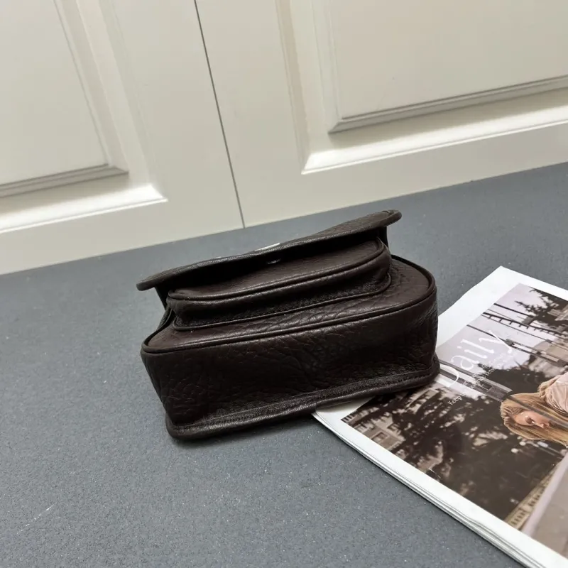 YSL Brown Leather Chain Shoulder Bag Z163360 - Image 6