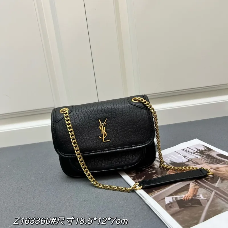 YSL Black Chain Shoulder Bag Z163360