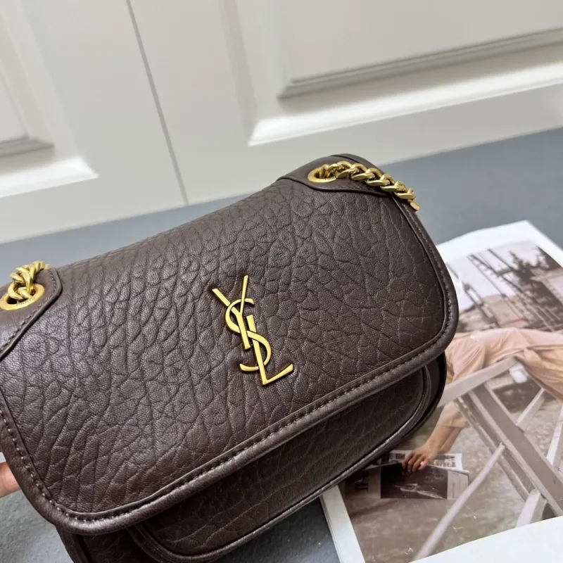 Alternative view of YSL Dark Brown Chain Shoulder Bag Z163360