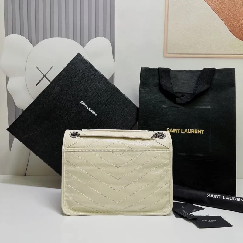 Alternative view of Saint Laurent Cream Top Handle Bag 561