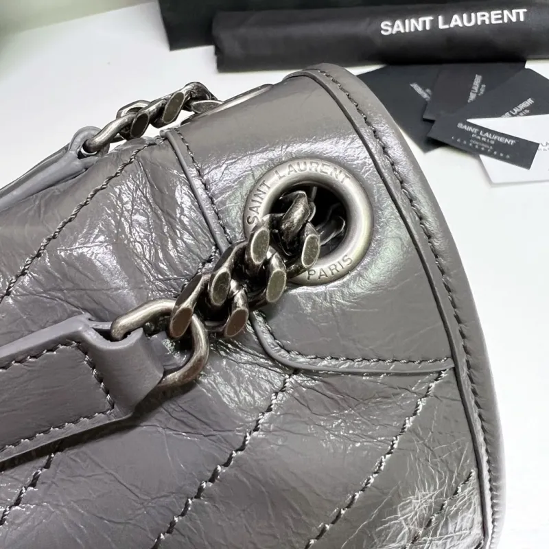 Saint Laurent Gray Top Handle Bag 568 - Image 5
