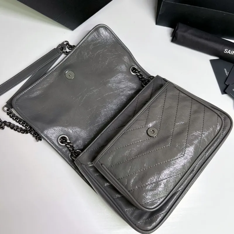 Saint Laurent Gray Top Handle Bag 568 - Image 6