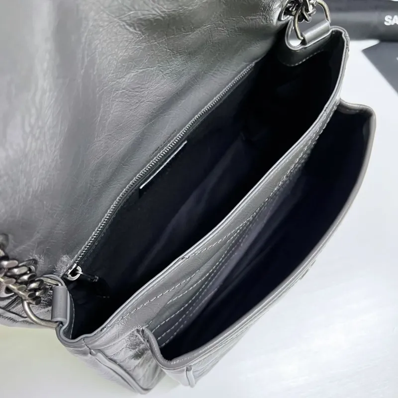 Saint Laurent Gray Top Handle Bag 568 - Image 7