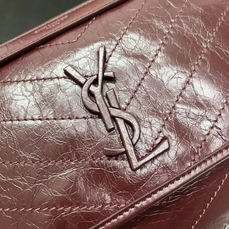 Saint Laurent Burgundy Top Handle Bag 569 - Image 4