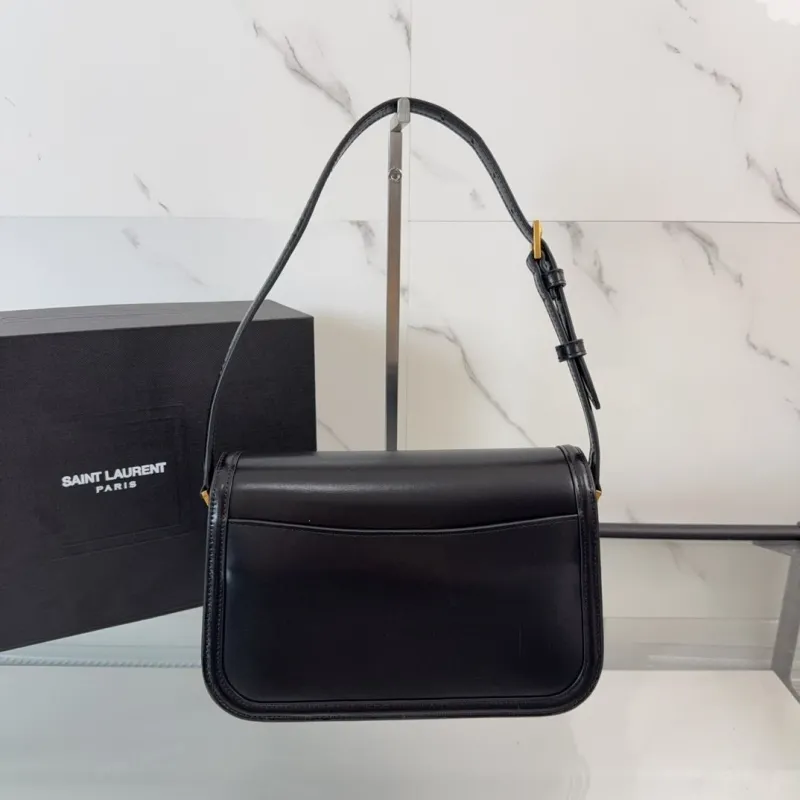 Alternative view of YSL Black Leather Shoulder Bag 572