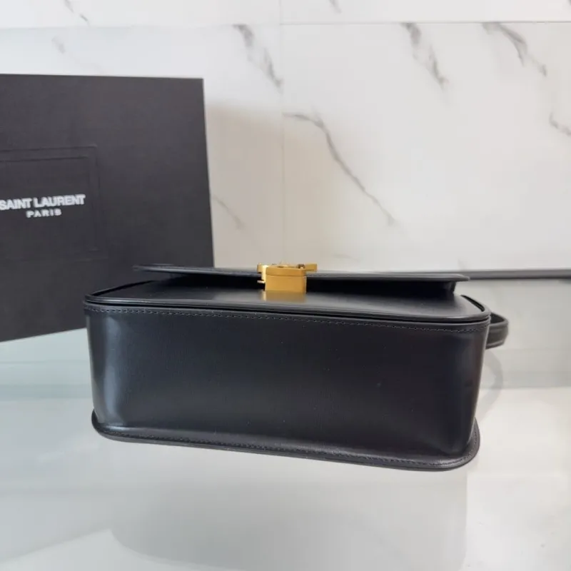 YSL Black Leather Shoulder Bag 572 - Image 6