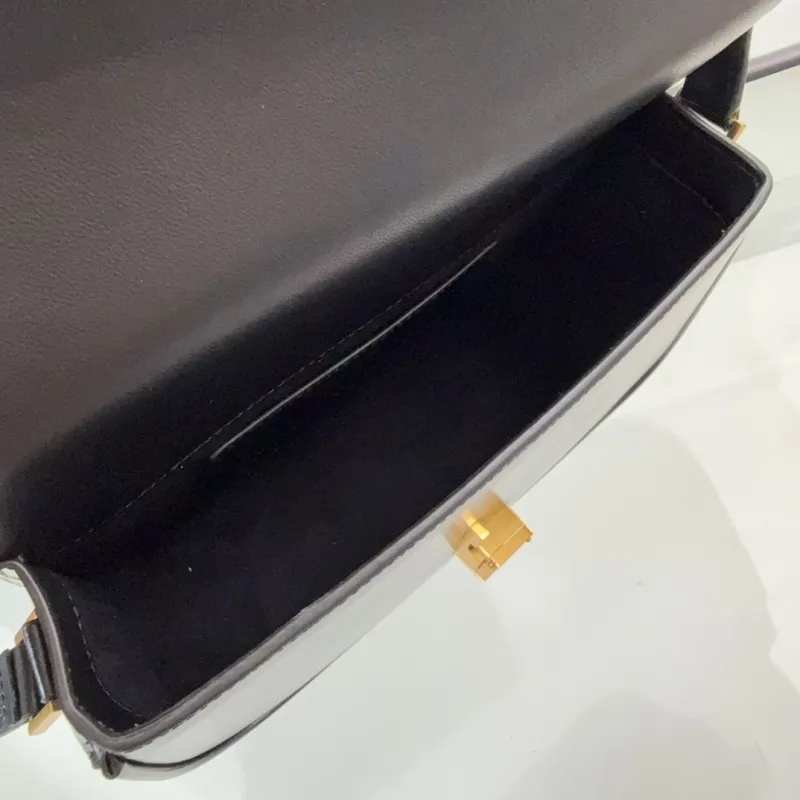 YSL Black Leather Shoulder Bag 572 - Image 9